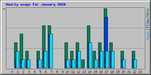 Hourly usage for January 2020