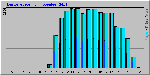 Hourly usage for November 2019