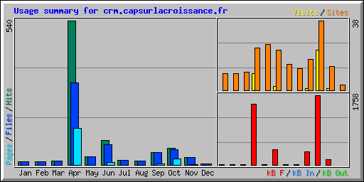 Usage summary for crm.capsurlacroissance.fr