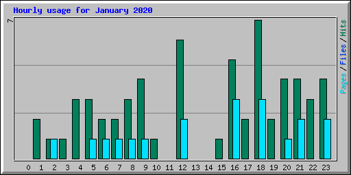 Hourly usage for January 2020