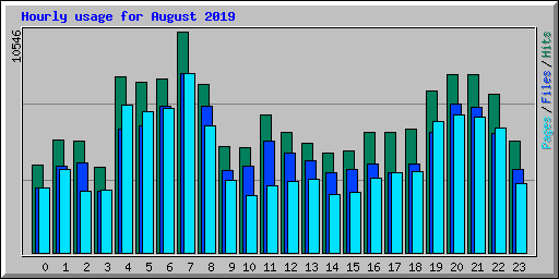 Hourly usage for August 2019