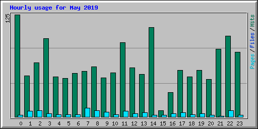 Hourly usage for May 2019