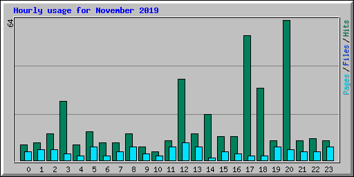 Hourly usage for November 2019