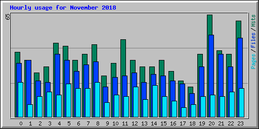 Hourly usage for November 2018