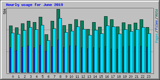 Hourly usage for June 2019