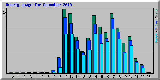 Hourly usage for December 2019