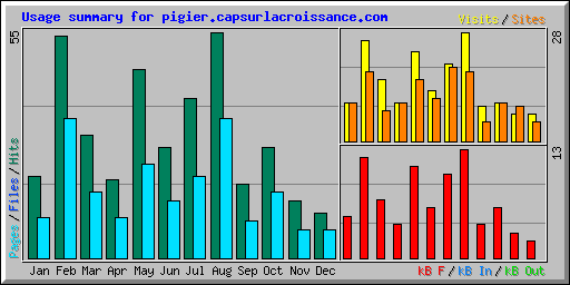 Usage summary for pigier.capsurlacroissance.com