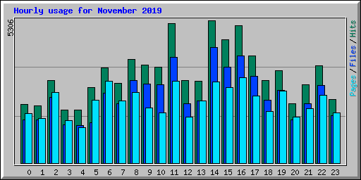 Hourly usage for November 2019