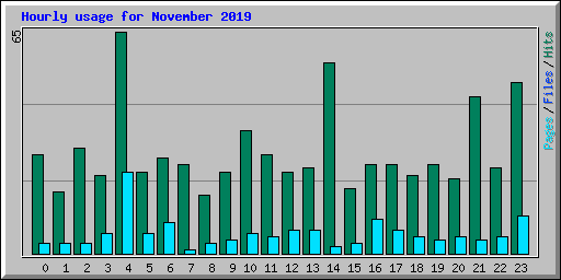 Hourly usage for November 2019