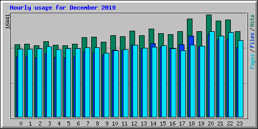 Hourly usage for December 2019