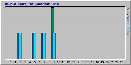 Hourly usage for December 2018