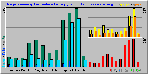 Usage summary for webmarketing.capsurlacroissance.org